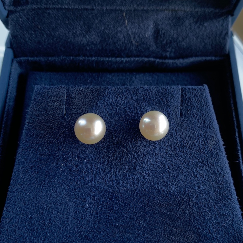 Pearl earrings purchased from Costco